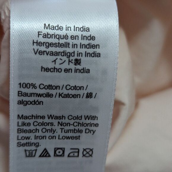 J. Crew Women's Cotton Poplin Puff Sleeve Button Front Jumpsuit M Palest Peach - Picture 11 of 13